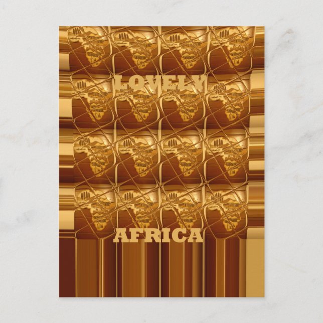 Postal Corazón dorado de África (Anverso)