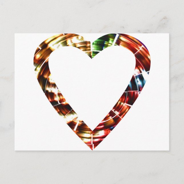 Postal Corazón dulce V4 - Serie roja esparcante (Anverso)