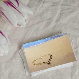 Postal Corazón en arena