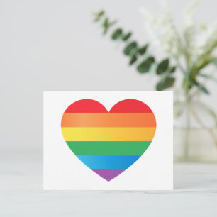 Postal Corazón en colores de orgullo 