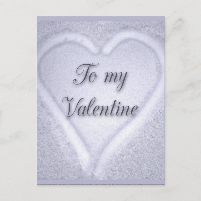 Postal Corazón en la nieve (Anverso)