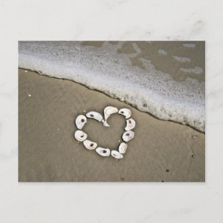 Postal Corazón en la playa