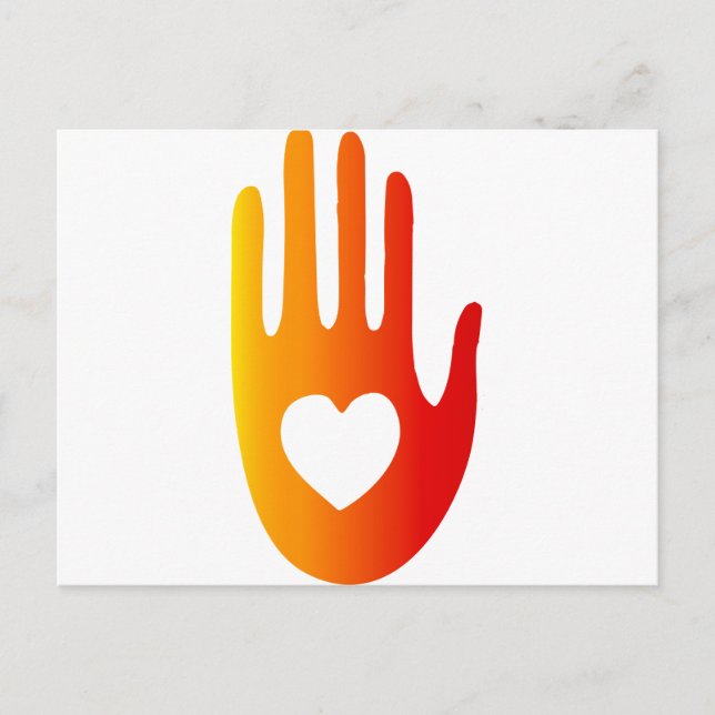 Postal Corazón en mano (Anverso)