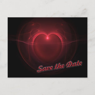 Postal Corazón Encendido de Guardar la Fecha Personalizad