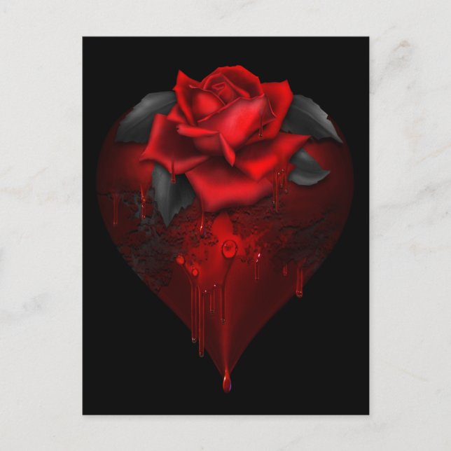 Postal Corazón gótico (Anverso)