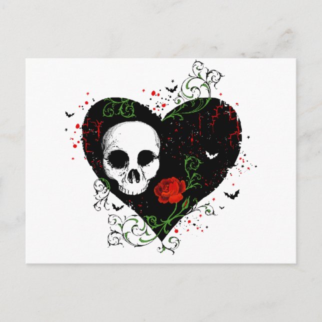 Postal Corazón gótico (Anverso)