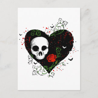 Postal Corazón gótico