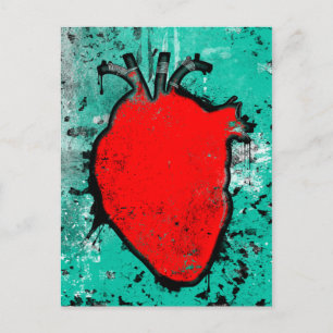 Postal corazón gruñido