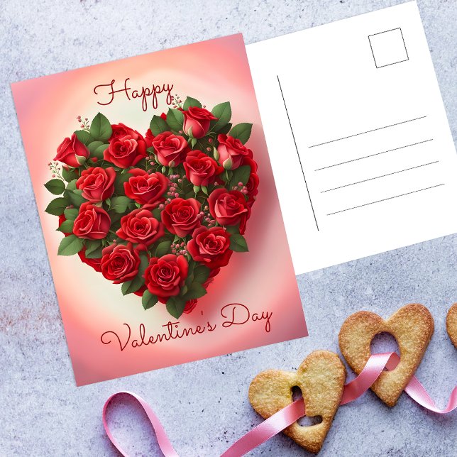 Postal Corazón hecho de El día de San Valentín romántico  (Subido por el creador)