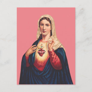 Postal Corazón inmaculado de la Virgen María
