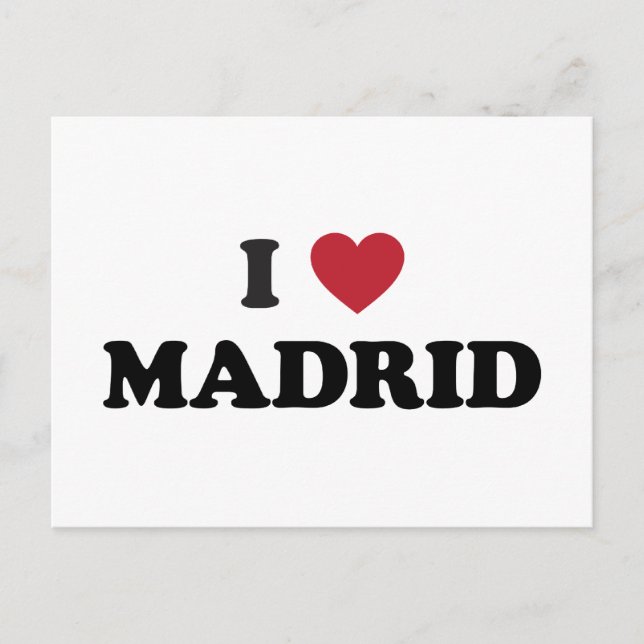 Postal Corazón Madrid España (Anverso)