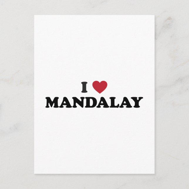 Postal Corazón Mandalay Myanmar (Anverso)