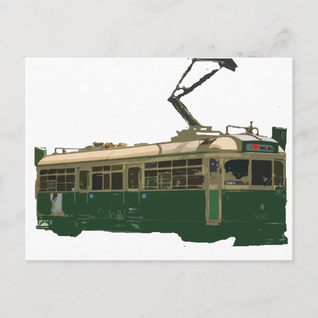 Postal Corazón Melbs Tram Postcard (Anverso)