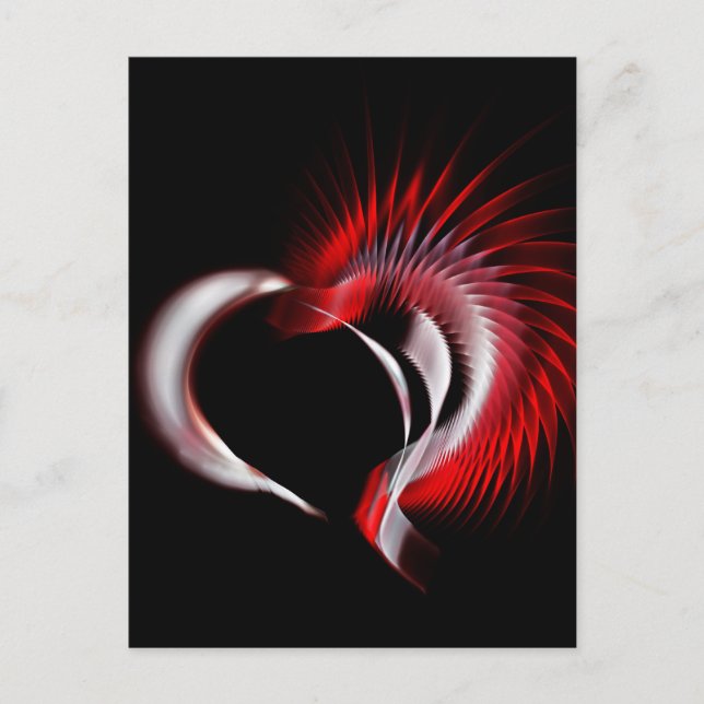 Postal Corazón metalizado (Anverso)