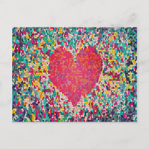 Postal Corazón Mosaico