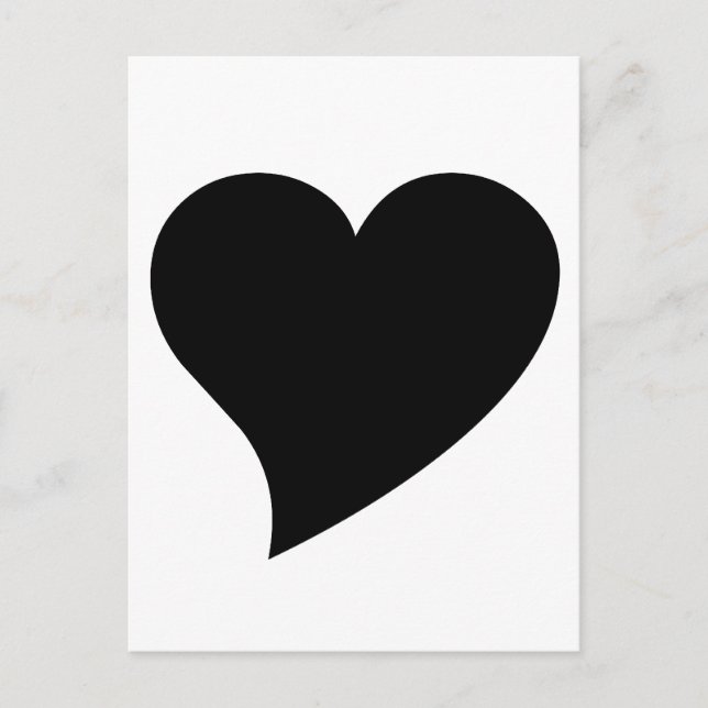 Postal Corazón negro (Anverso)