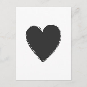 Postal Corazón negro