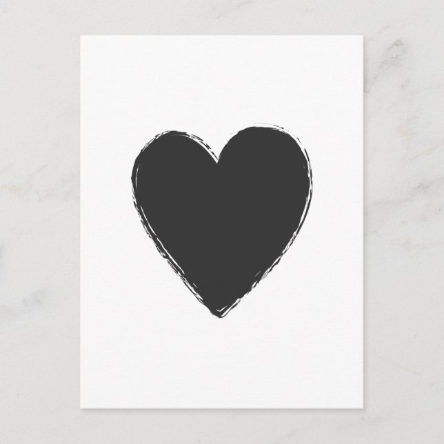 Postal Corazón negro (Anverso)