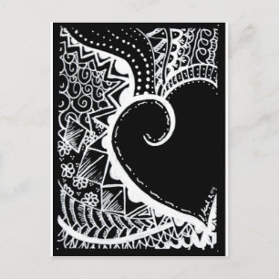 Postal Corazón negro ATC