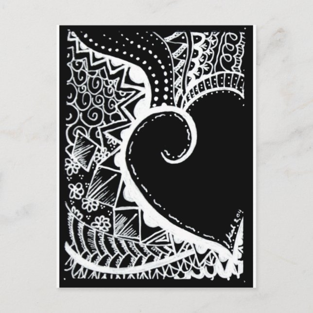 Postal Corazón negro ATC (Anverso)