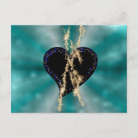 Corazón negro con aroma y estrellas en arcoiris