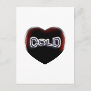 Postal Corazón negro frío