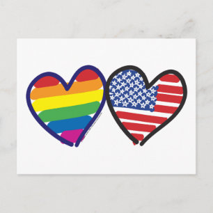 POSTAL CORAZÓN-ORGULLO GAY-Y-BANDERA