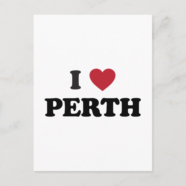 Postal Corazón Perth Australia (Anverso)