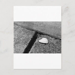 Postal Corazón plateado en la acera