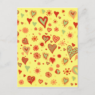 Postal Corazón poblado