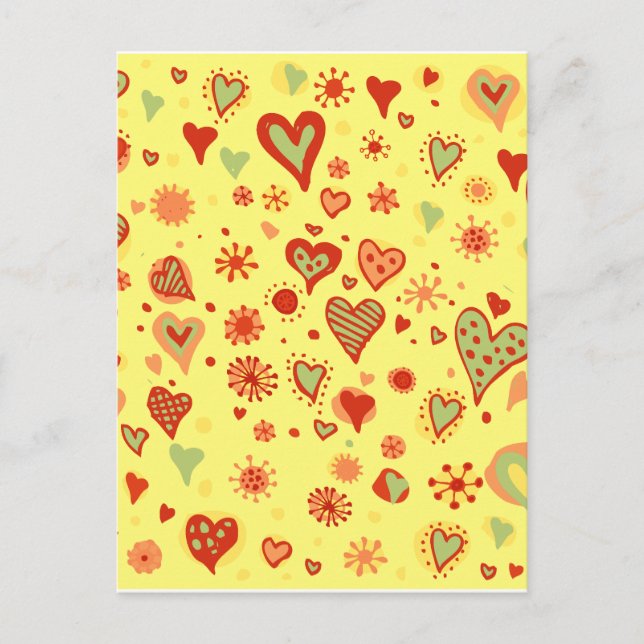 Postal Corazón poblado (Anverso)