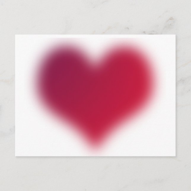 Postal Corazón rojo (Anverso)