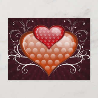 Postal Corazón rojo