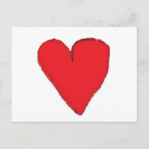 Postal Corazón rojo