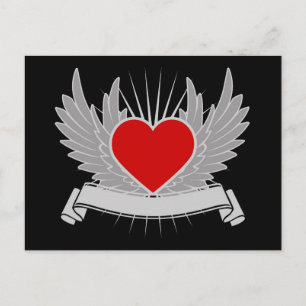 Postal Corazón rojo