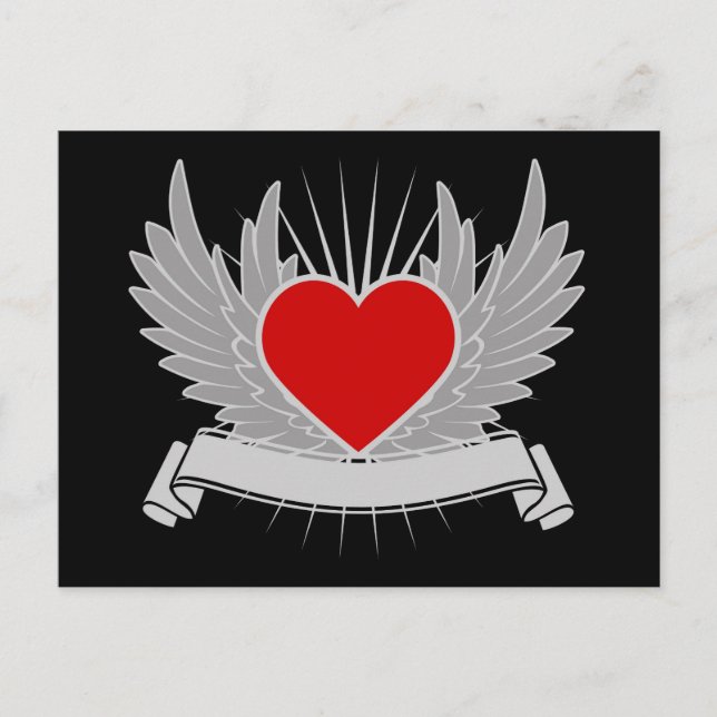Postal Corazón rojo (Anverso)