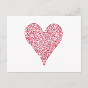 Postal Corazón rojo