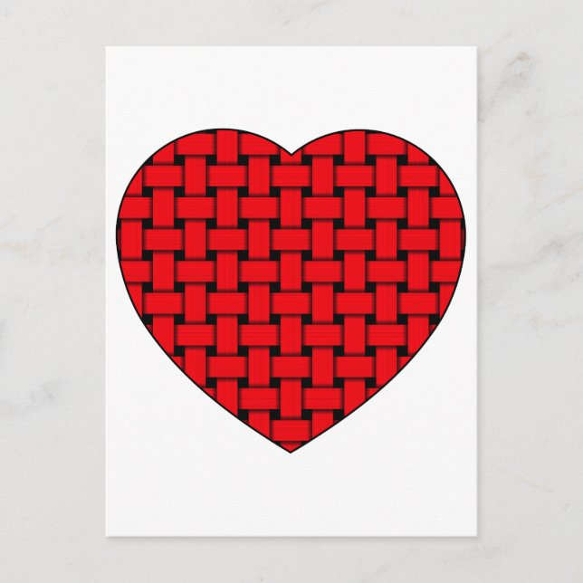 Postal Corazón rojo agitado (Anverso)