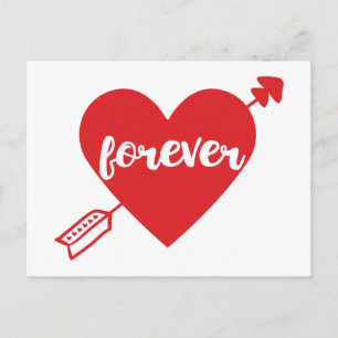 Postal Corazón Rojo Boda Fiesta Nupcial Amor Compromiso