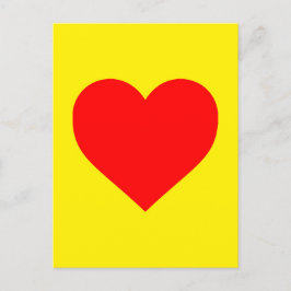 Postal Corazón Rojo Calor Pop Art