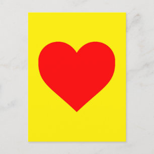 Postal Corazón Rojo Calor Pop Art 