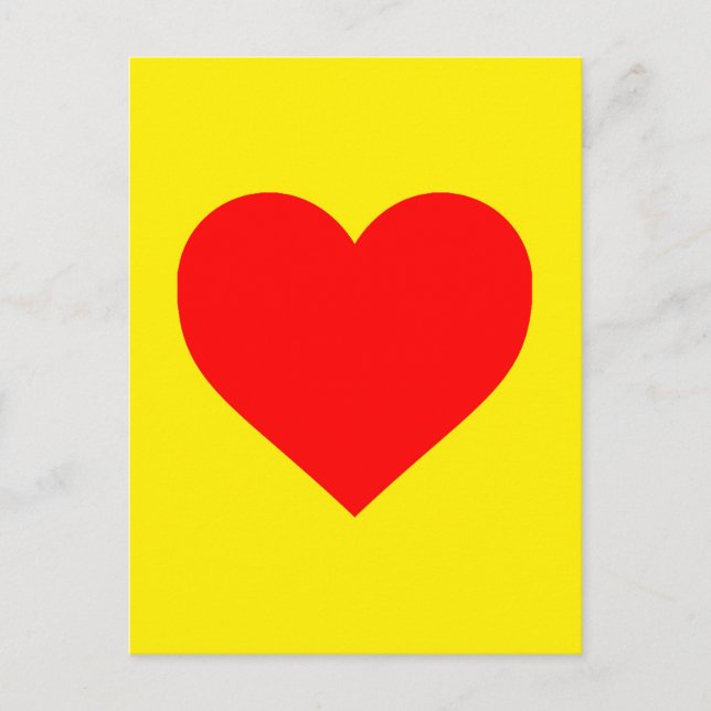Postal Corazón Rojo Calor Pop Art (Anverso)
