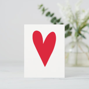 Postal Corazón Rojo Cute