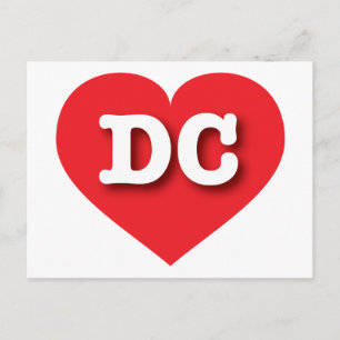 Postal Corazón Rojo DC - Amo DC