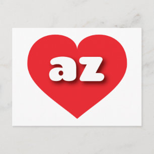Postal Corazón rojo de Arizona - Amo az