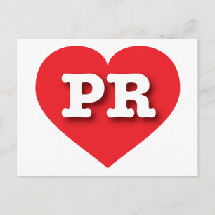 Postal Corazón rojo de Puerto Rico - Amo las relaciones p