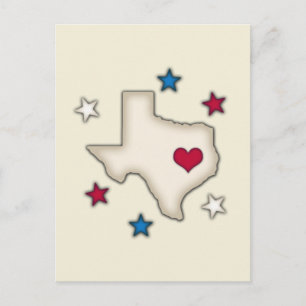 Postal Corazón Rojo de Texas