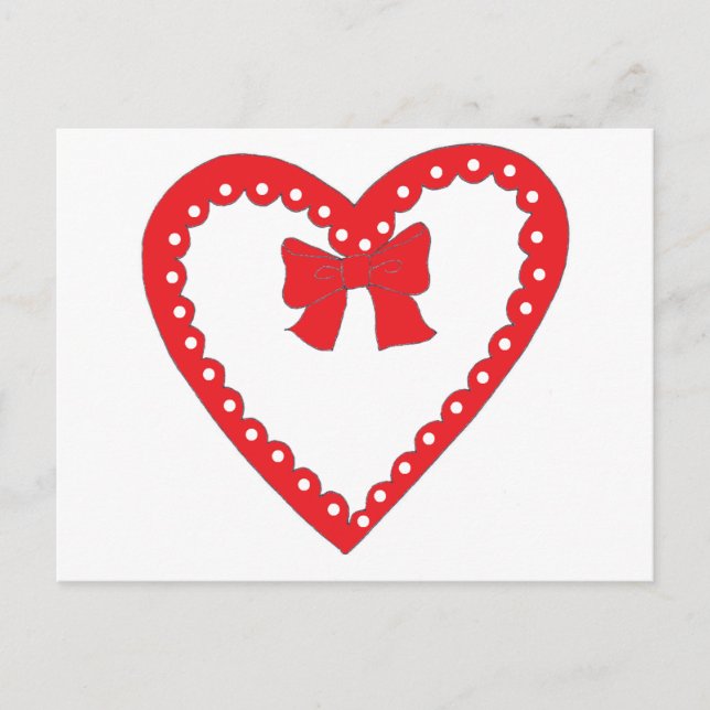 Postal Corazón rojo dulce (Anverso)