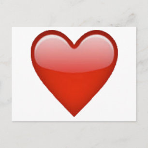 Postal Corazón Rojo - Emoji
