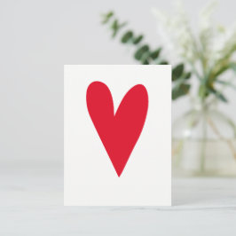 Postal Corazón Rojo Lindo